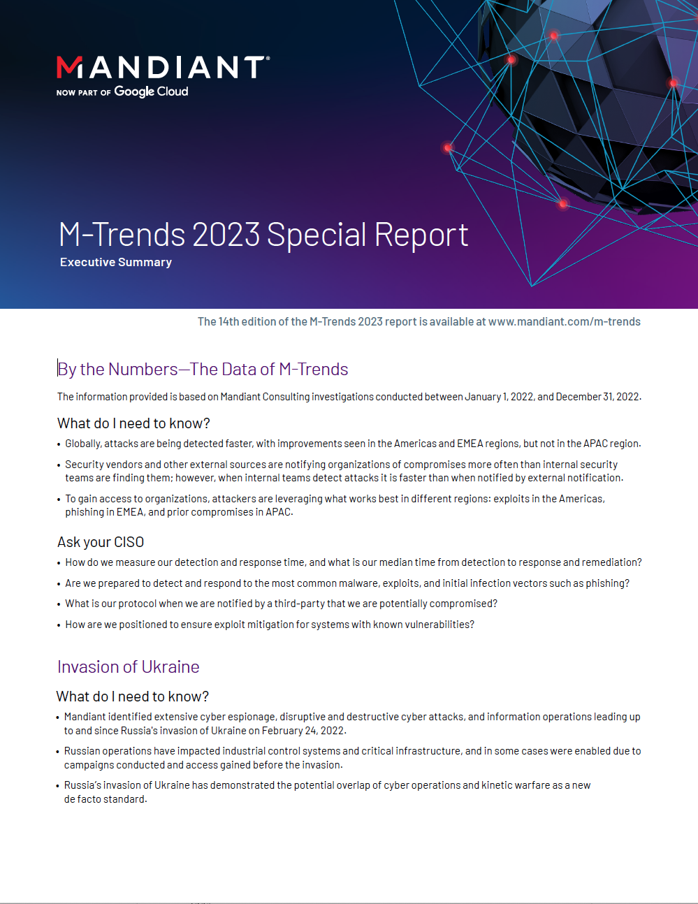 M-Trends Executive Summary